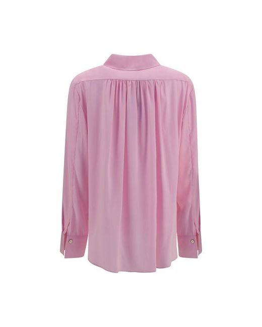 Ella Pink Multicolor Silk Shirt
