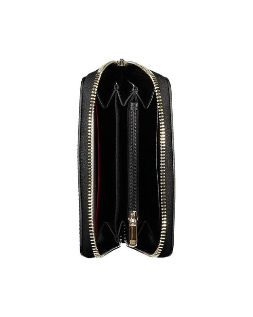 Tommy Hilfiger Black Elegant Zip Wallet With Ample Storage for men