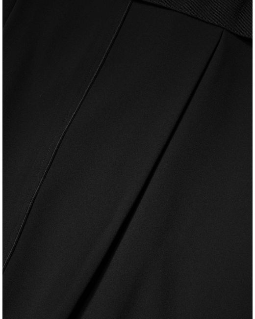Dolce & Gabbana Black Sleeveless Sheath Knee Length Dress Acetate Viscose Elastane