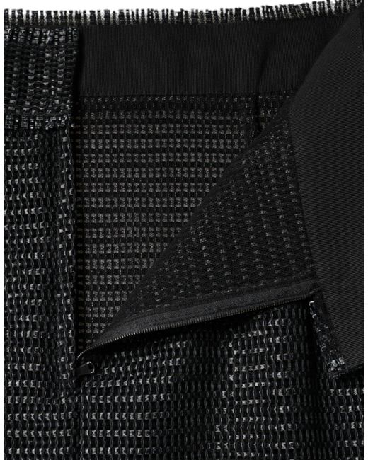 Dolce & Gabbana Black Viscose High Waist Pencil Cut Skirt