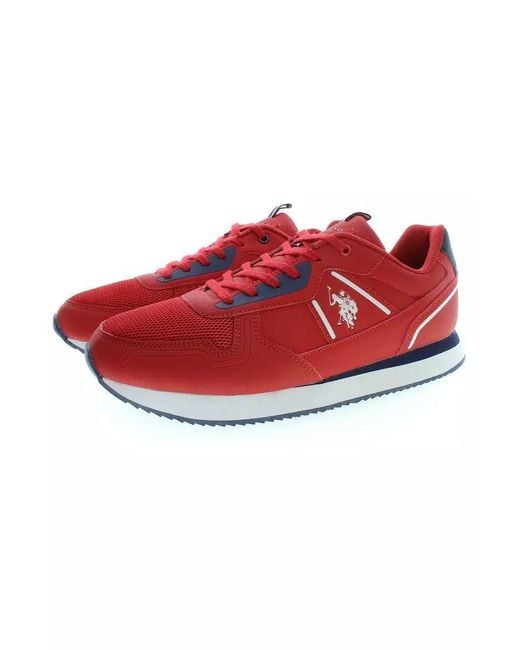 U.S. POLO ASSN. Red Pink Polyester Sneaker for men
