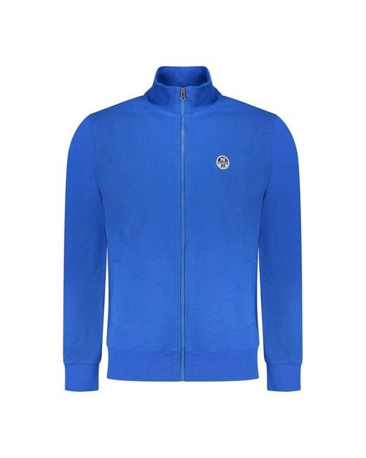North Sails Blue Cotton Men Sweatshirt for men