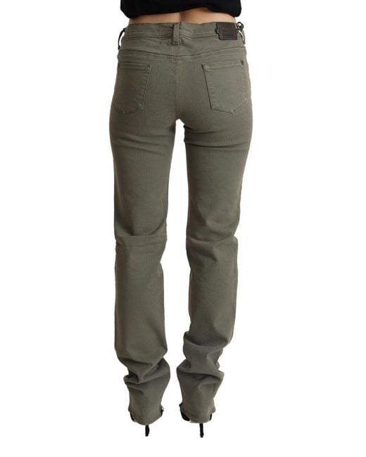 Ermanno Scervino Green Chic Low Waist Skinny Jeans