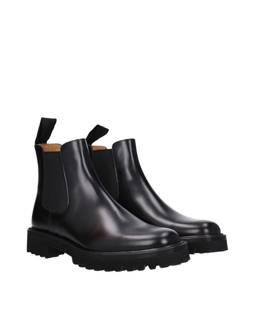 Church's Black Leather Ankle Boots