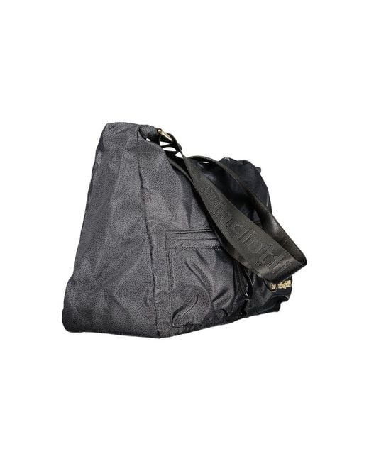 Laura Biagiotti Gray Black Polyester Handbag