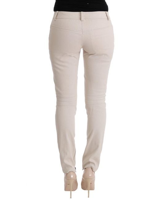 Ermanno Scervino White Chic Slim Fit Denim Treasure