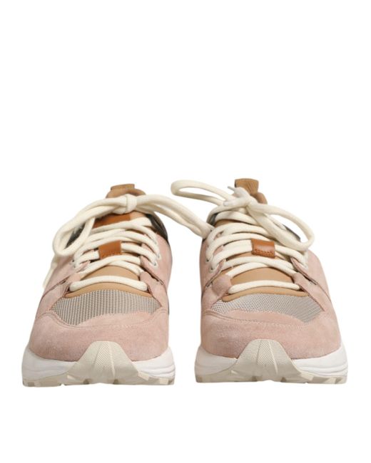 Dondup Brown Multicolor Suede Low Top Sneakers Shoes