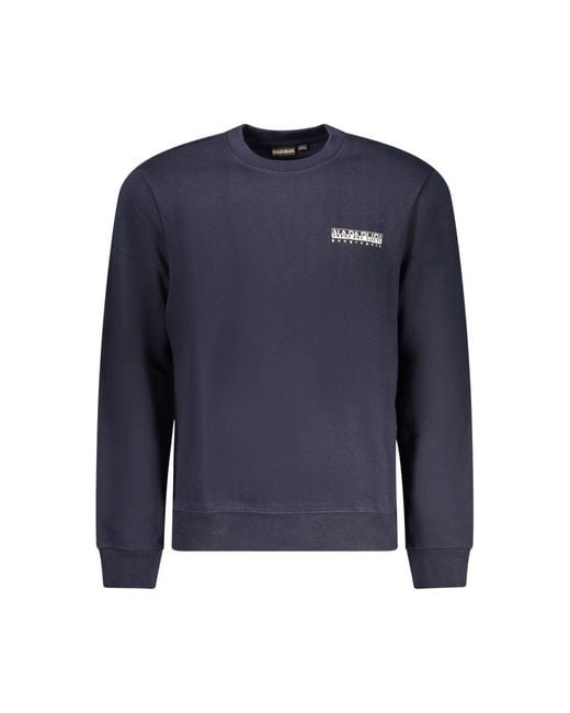 Napapijri Blue Cotton Sweater for men