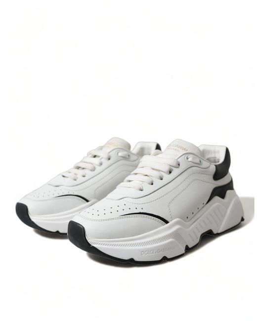 Dolce & Gabbana White Daymaster Leather Sneaker