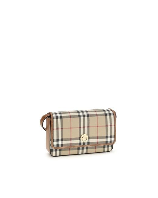Burberry Metallic Beige Polyurethane Wallet