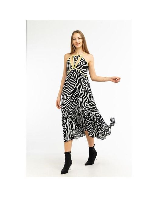 Patrizia Pepe Metallic Viscose Casual Dress