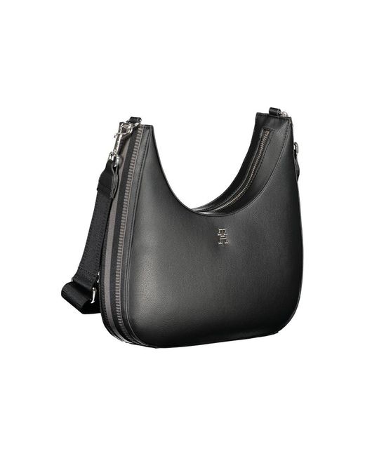 Tommy Hilfiger Gray Black Polyester Handbag for men