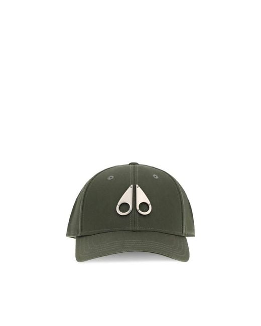 Moose Knuckles Green Bicolor Cotton Cap (baseball Hat) for men