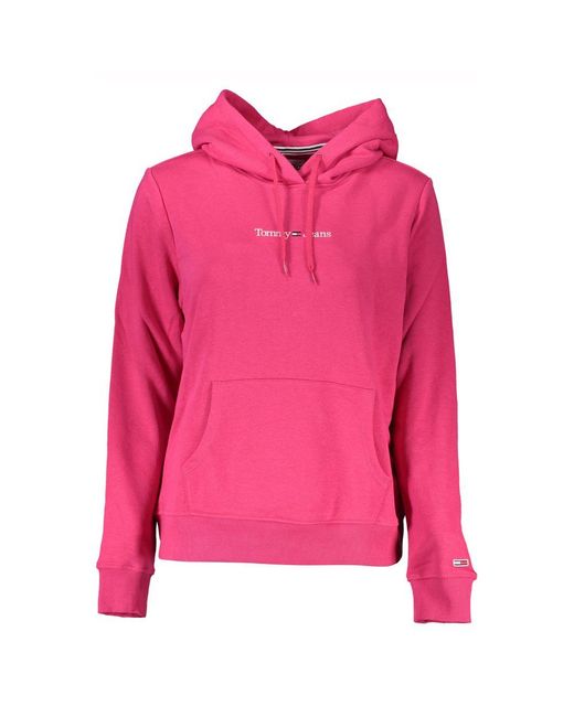 Tommy Hilfiger Pink Chic Hooded Sweatshirt With Logo Detail