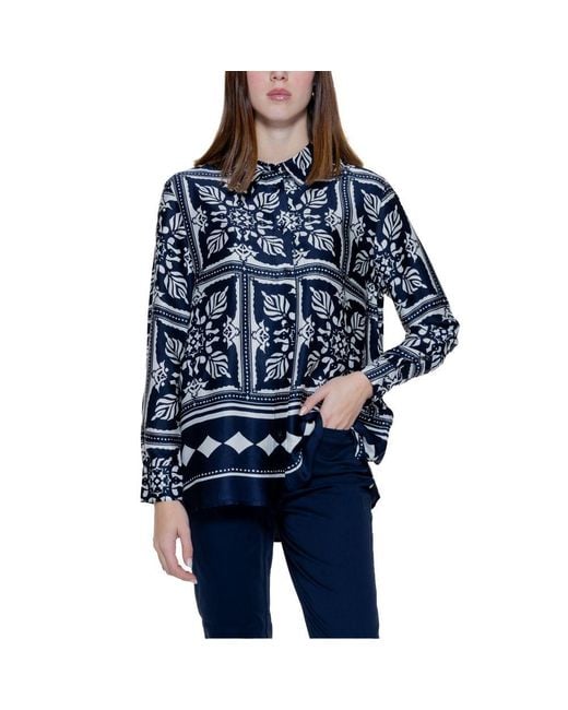 Street One Blue Viscose Blouse