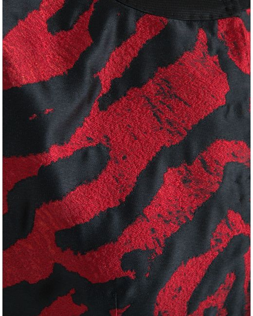 Dolce & Gabbana Red Patterned Cropped Coat Jacket