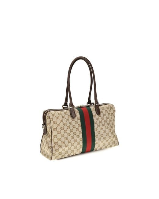 Gucci Multicolor Beige Fabric Handbag