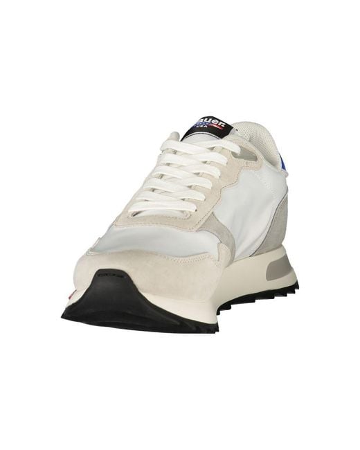 Blauer White Polyester Men's Sneaker for men