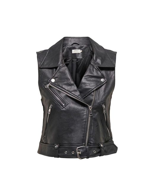 ONLY Black Polyester Jackets & Coat