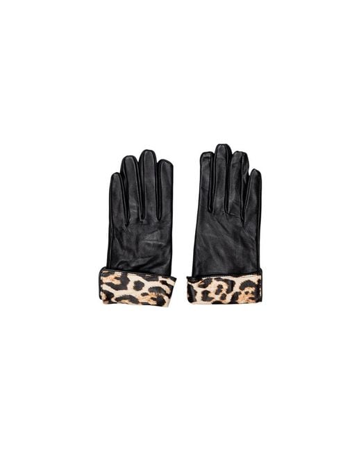 Pieces Black Leather Gloves