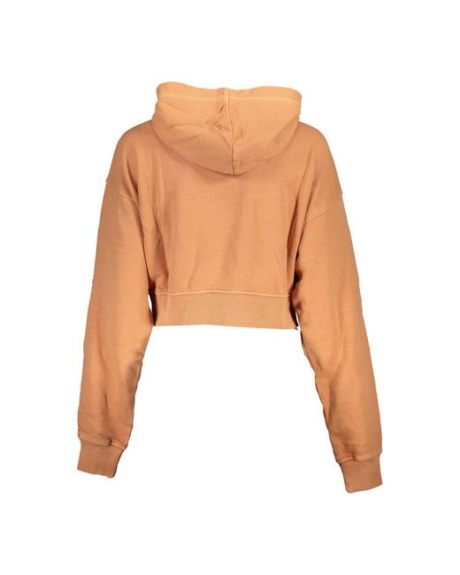 Calvin Klein Orange Chic Hooded Sweatshirt With Embroidery