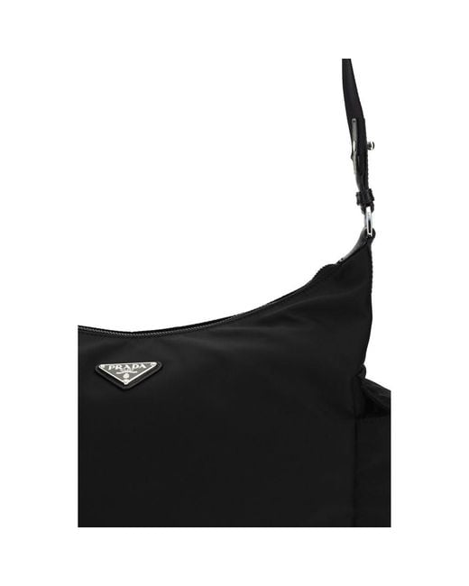 Prada Black Recycled Polyamide Shoulder Bag for men