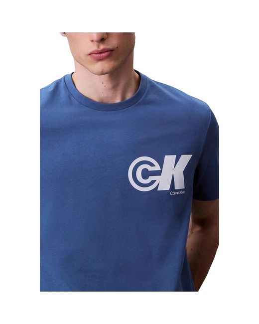 Calvin Klein Blue Cotton T for men