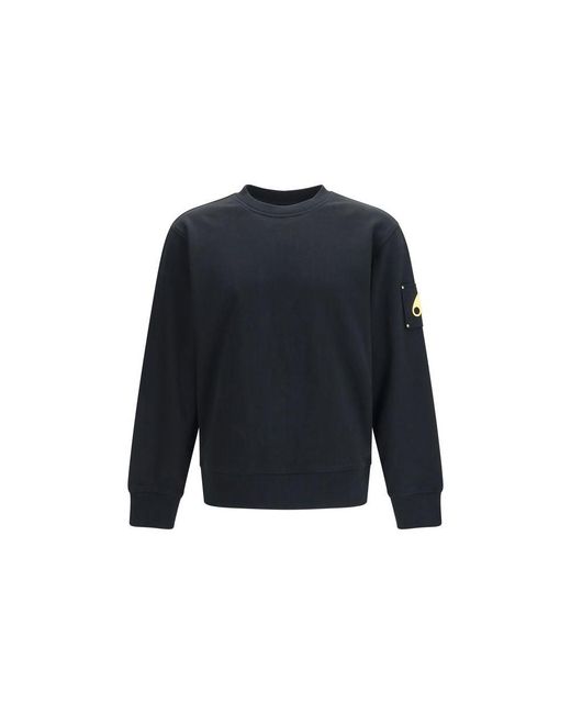 Moose Knuckles Blue Black Cotton Sweatshirt for men