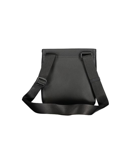 Tommy Hilfiger Gray Black Polyurethane Men Shoulder Bag for men