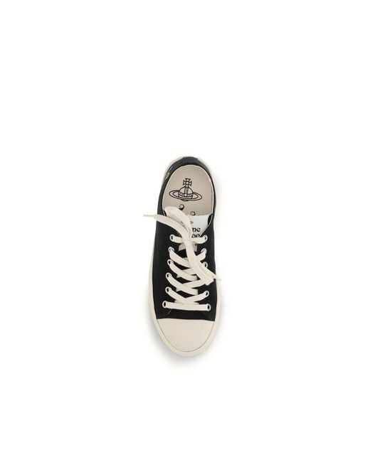 Vivienne Westwood Black Fabric Low Top Sneakers