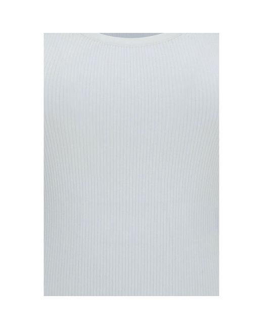 Max Mara Blue White Viscose Tank Tops