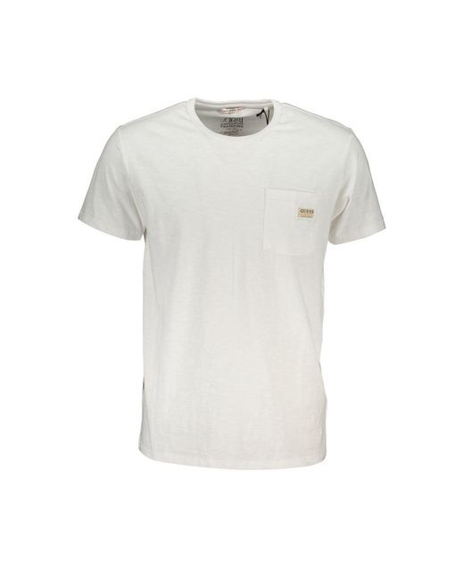 Guess White Chic Organic Cotton Tee for men