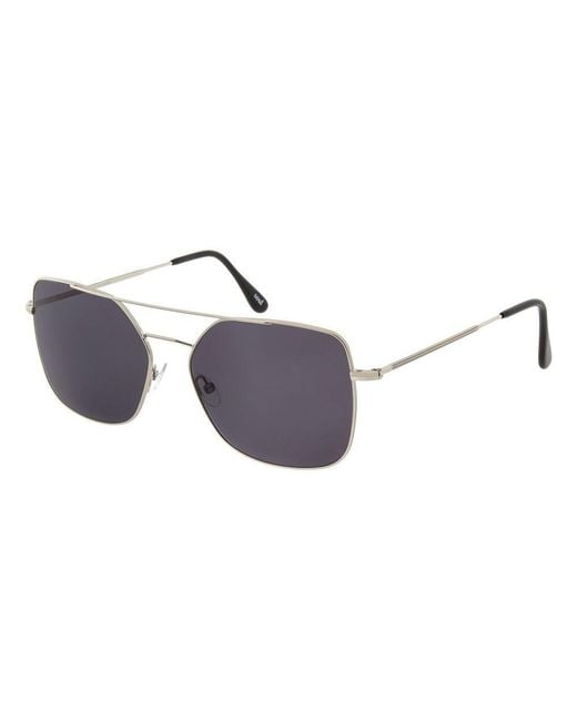Andy Wolf Gray Silver Metal Sunglasses