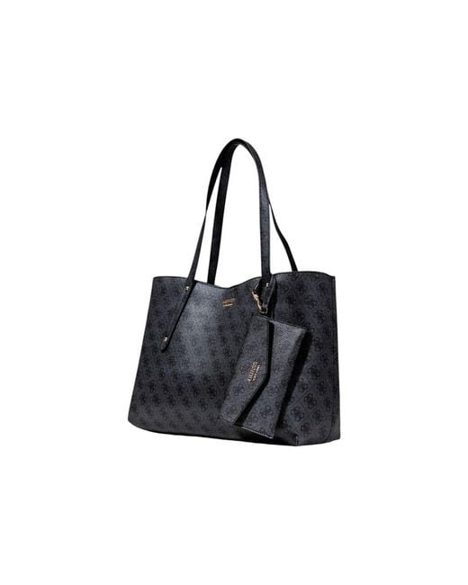 Guess Black Gray Polyethylene Handbag