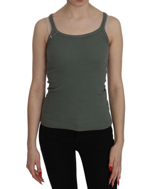 Pink Memories Black Spaghetti Strap Slim Fit Casual Tank Top Blouse