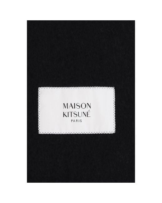 Maison Kitsuné Black Polyamide Scarf for men