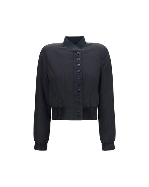 McQueen Blue Black Polyester Bomber