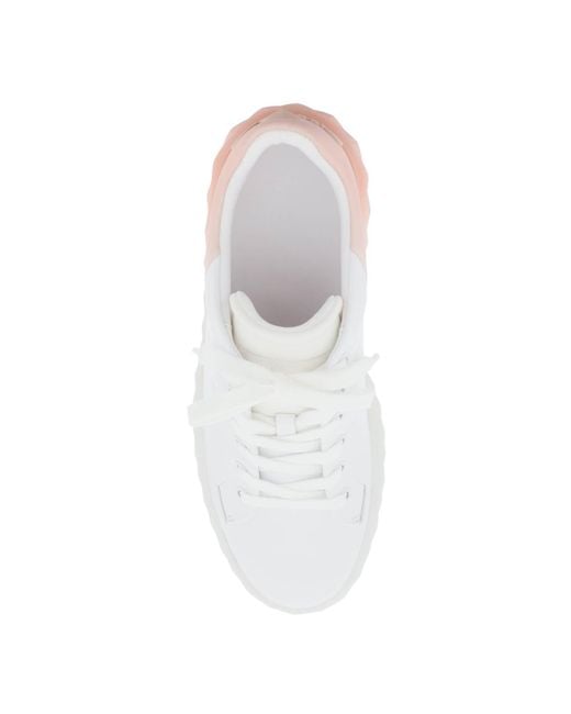 Jimmy Choo White Diamond Maxi/f Ii Sneakers