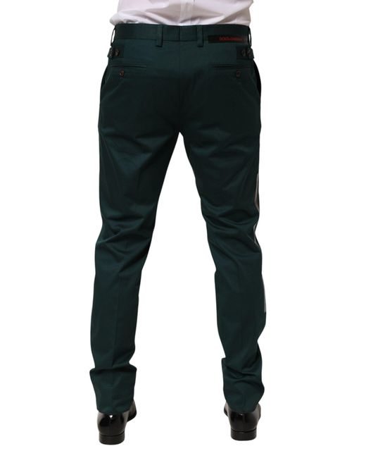 Dolce & Gabbana Blue Cotton Formal Dress Trouser Pants Co+03 for men