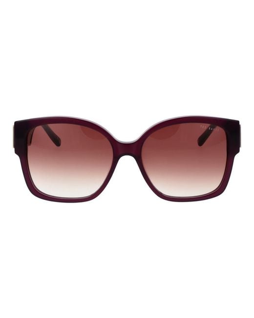 Ted Baker Brown Purple Acetate Sunglasses