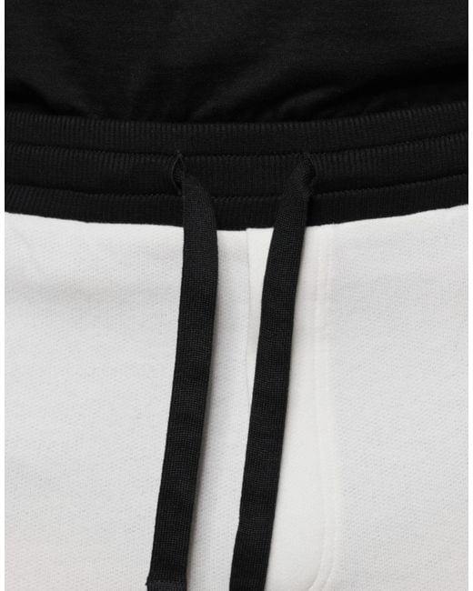 Dolce & Gabbana White Cotton Slim Jogger Sweatmen's Pants for men