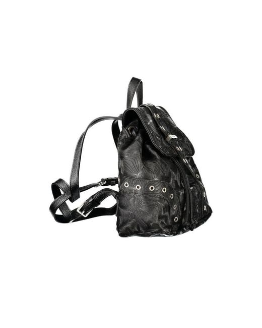 Desigual Black Polyurethane Backpack