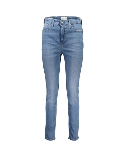 Calvin Klein Blue Cotton Jeans