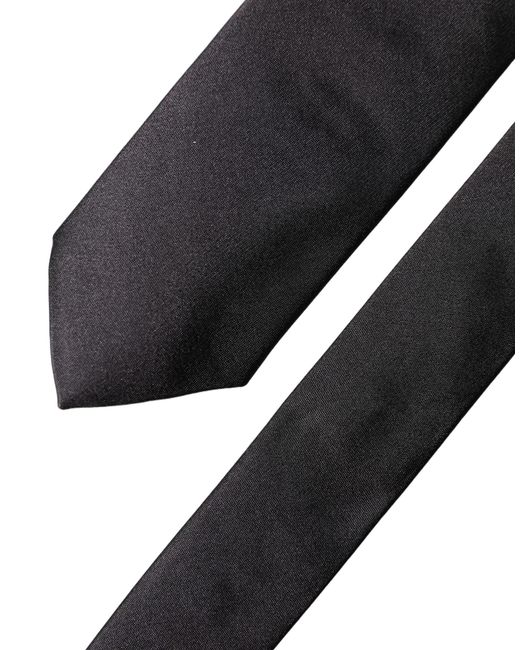 Dolce & Gabbana Black Solid 100% Silk Adjustable 'Sd Neckmen's Tie for men