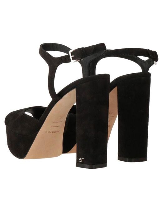 Sergio Rossi Black Velvet Sandal