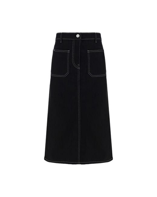 スカート Courreges Black denim midi skirt Courrèges Black denim midi skirt | TheDoubleF