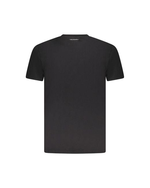 Trussardi Black Cotton T-Shirt for men