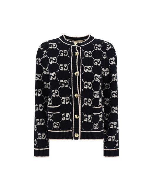 Gucci Black Wool Cardigan
