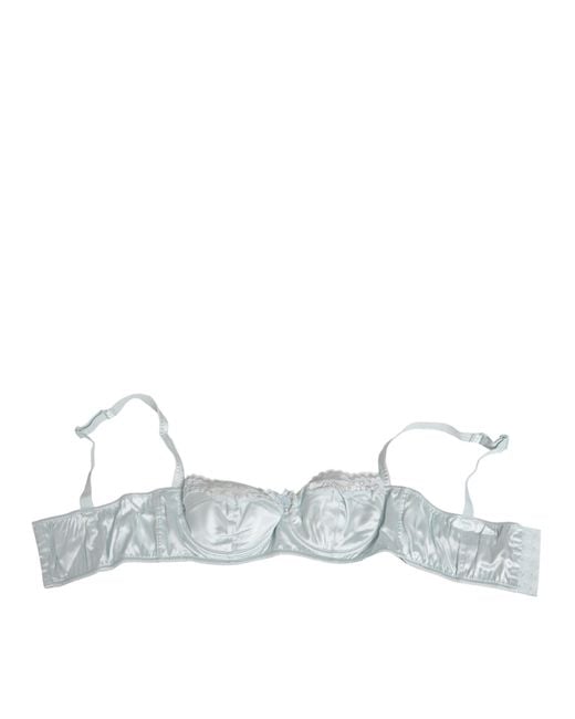 Dolce & Gabbana Metallic Silk Semi-Padded Balconette Underwear Elastane Clothing