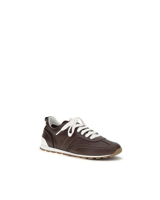 Brunello Cucinelli Multicolor Brown Calf Leather Bos Taurus Athletic Sneakers